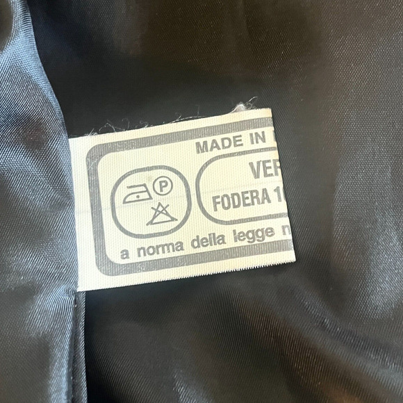 Women’s Vintage Mario Romano Black 100% Leather Coat Size EU 38 Florence… - Picture 11 of 12